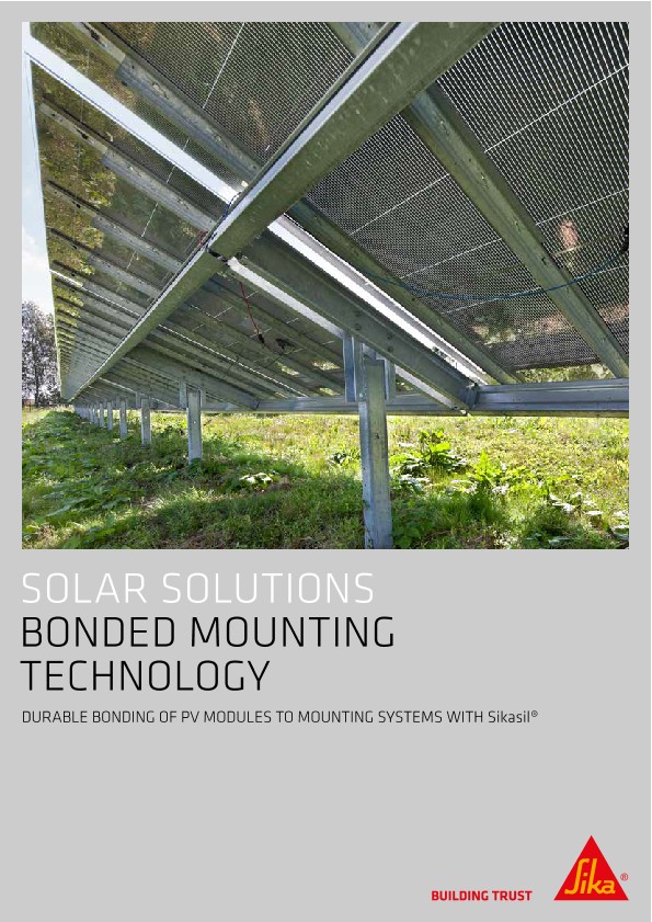 Solar Solutions - Bonded Mounting Technology